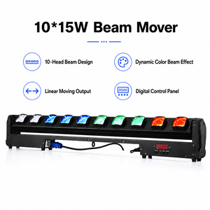 ไฟหัวเคลื่อนที่แบบลำแสง LED ไดนามิก 10x15W สำหรับเวทีทัวร์ การแสดง และงานอีเวนต์ - Product Image 2