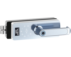 Serratura per Porta in Vetro Facile da Installare, Serratura di Sicurezza Senza Chiave per Hotel con Maniglia - Product Image 1
