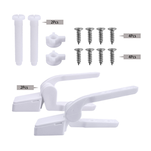 Bisagras Modernas <span class=keywords><strong>Universales</strong></span> <span class=keywords><strong>de</strong></span> Plástico Blanco para Asiento <span class=keywords><strong>de</strong></span> Inodoro, Tornillos <span class=keywords><strong>de</strong></span> Repuesto, Tuercas, Uso en Baño, Fácil Instalación, 1 Par, Accesorio - Product Image 1