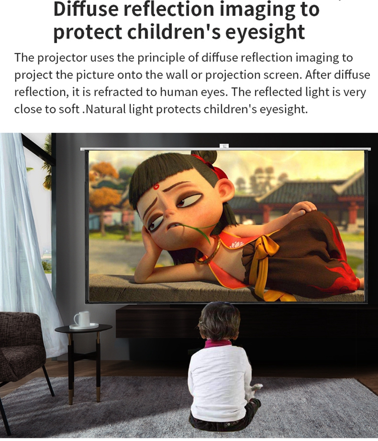 Best Portable HD Mini Projector 1280*720P Wireless DLP Short Throw Home Projector 4K with Integrated Speakers