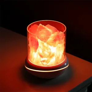 JOYSAME חדש עיצוב USB ארומתרפיה ההימלאיה מלח מנורת לילה אור צבע שינוי בית דקו אוויר מטהר טבעי מלח סלעים