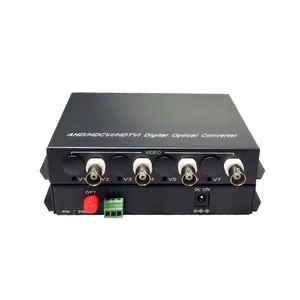 1080P高清视频AHD CVI TVI光纤转换器，用于闭路电视摄像机系统2mp的bnc至光纤视频光纤发射器