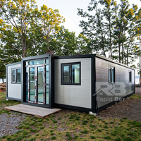 Villa préfabriquée moderne de luxe, 20 pieds, 30 pieds, 40 pieds, 2 à 3 chambres, nouvelle conception, extensible, maison conteneur, maisons préfabriquées
