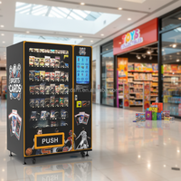 Distributeur automatique de cartes à collectionner Pokémon avec écran tactile SDK, intégration cloud, garantie 1 an, capacité de 900 à 1200 cartes, accepte pièces/billets/cartes de crédit/cartes.