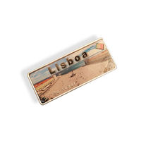Bon prix Plaque en aluminium léger imprimée sur mesure Impression Portugal Logo en relief Plaque en métal pour la décoration