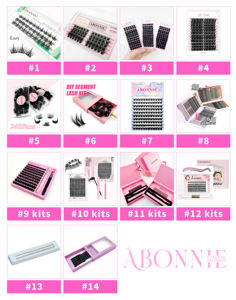 Abonnie ชุดขนตาปลอมโค้งงอนชุดขนตาปลอมแบบ DIY ดีไซน์ใหม่ - Product Image 5