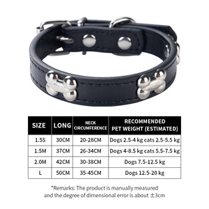 Collare personalizzato <span class=keywords><strong>per</strong></span> animali domestici in pelle di cane <span class=keywords><strong>per</strong></span> <span class=keywords><strong>cani</strong></span> di piccola taglia e gatti in tinta unita <span class=keywords><strong>con</strong></span> il nome collo collari - Product Image 2