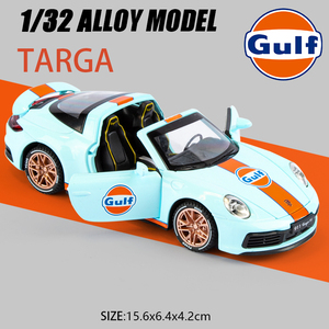 รถสปอร์ตแบบเปิดประทุนรุ่น Targa สเกล 1:32 ทำจากโลหะผสม พร้อมไฟ เสียง และระบบดึงหลังเปิดประตูและฝากระโปรง - Product Image 2