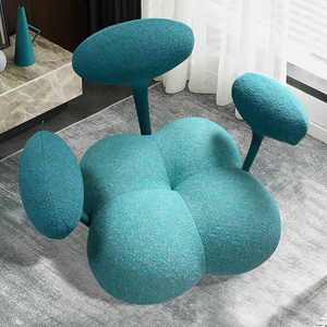 Sillón decorativo de diseño moderno de lujo con respaldo alto, sofá tapizado pequeño y duradero para sala de estar individual - Product Image 5