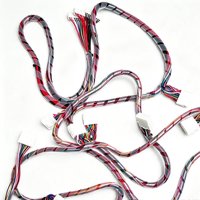 Set Kabel Spiral Multi-Pack, Kabel Konektor Pria-ke-Wanita dengan Selubung Transparan untuk Elektronik & Peralatan Rumah Tangga