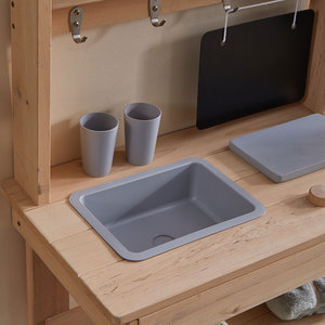 Jouet de cuisine en bois éducatif pour enfants avec évier et robinet avec outils - Product Image 5