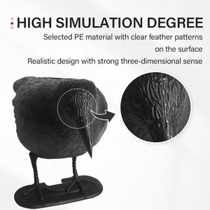 Simulación de cuervo 3D para tiro con arco, señuelo de entrenamiento de caza, disuasor de aves de PE, decoración de jardín, accesorios de tiro con arco - Product Image 5