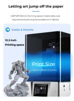 Imprimante 3D industrielle USB à résine haute résolution 8K pour figurines personnalisées, statues de collection, prototypes, modèles, impression LCD technique