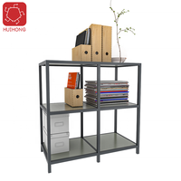 Bibliothèque industrielle vintage à 3 niveaux avec étagères de rangement optimale pour les meubles de bureau à domicile et les étagères