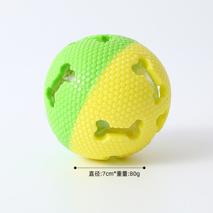 Durable Squeaky TPR Toy Bite Chew Pet Cat <b>Dog</b> Chew Toy <b>Ball</b> With Teeth Clean Toy - Product Image 3