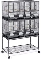 Cages à oiseaux portables en métal pour l'extérieur, maison pour oiseaux, Gaiola Para Passaros, cages à oiseaux empilables de grande taille, cage à perroquets avec plateau