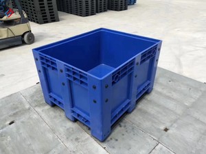 Lypallets 1200x1000x760mm Stackable rắn nhựa <span class=keywords><strong>Pallet</strong></span> container <span class=keywords><strong>Pallet</strong></span> Lớn Thùng hộp cho hải sản và rau quả Giao thông vận tải - Product Image 5