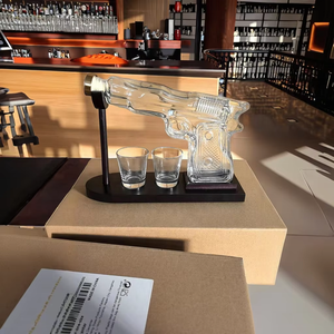 Único papá cumpleaños Regalos personalizados para hombres papá whisky licor <span class=keywords><strong>Vodka</strong></span> Bourbon pistola decantador dispensador conjunto <span class=keywords><strong>con</strong></span> 2 vasos - Product Image 2