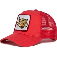 Gorra de Béisbol de Animales Estilo Camionero con Malla Bordada y Protección Solar, Diseño de Pantera Negra, Gallo y Lobo, Popular en Europa y América