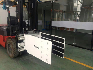 Abrazadera de papel de rollo apilador eléctrico accesorios de carretilla elevadora giratoria - Product Image 4