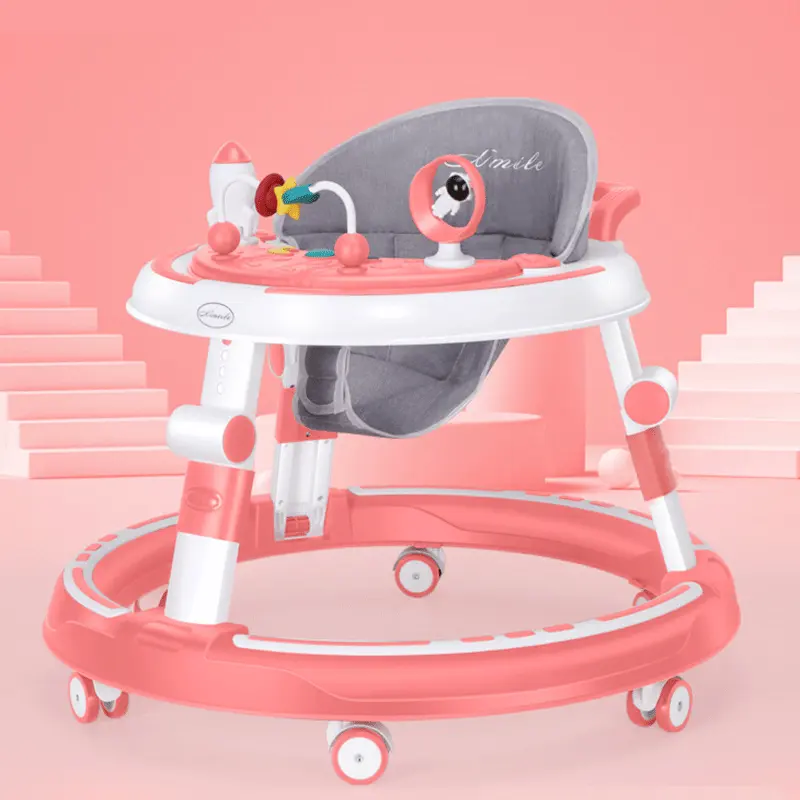 Hot Selling Baby Rollator Voor Eenvoudig Speelgoed Kids Baby Peuter Meisje Muzikale Kinderwagens Kinderwagen Helper Roller Auto Met Muziek