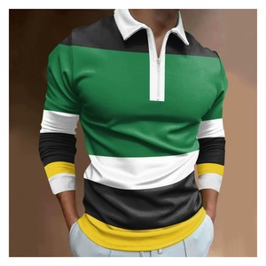 Polo Personalizado de Punto Grueso de 250G para Hombre, Camiseta de Manga Larga con Cuello, OEM ODM, Marca Privada - Product Image 2