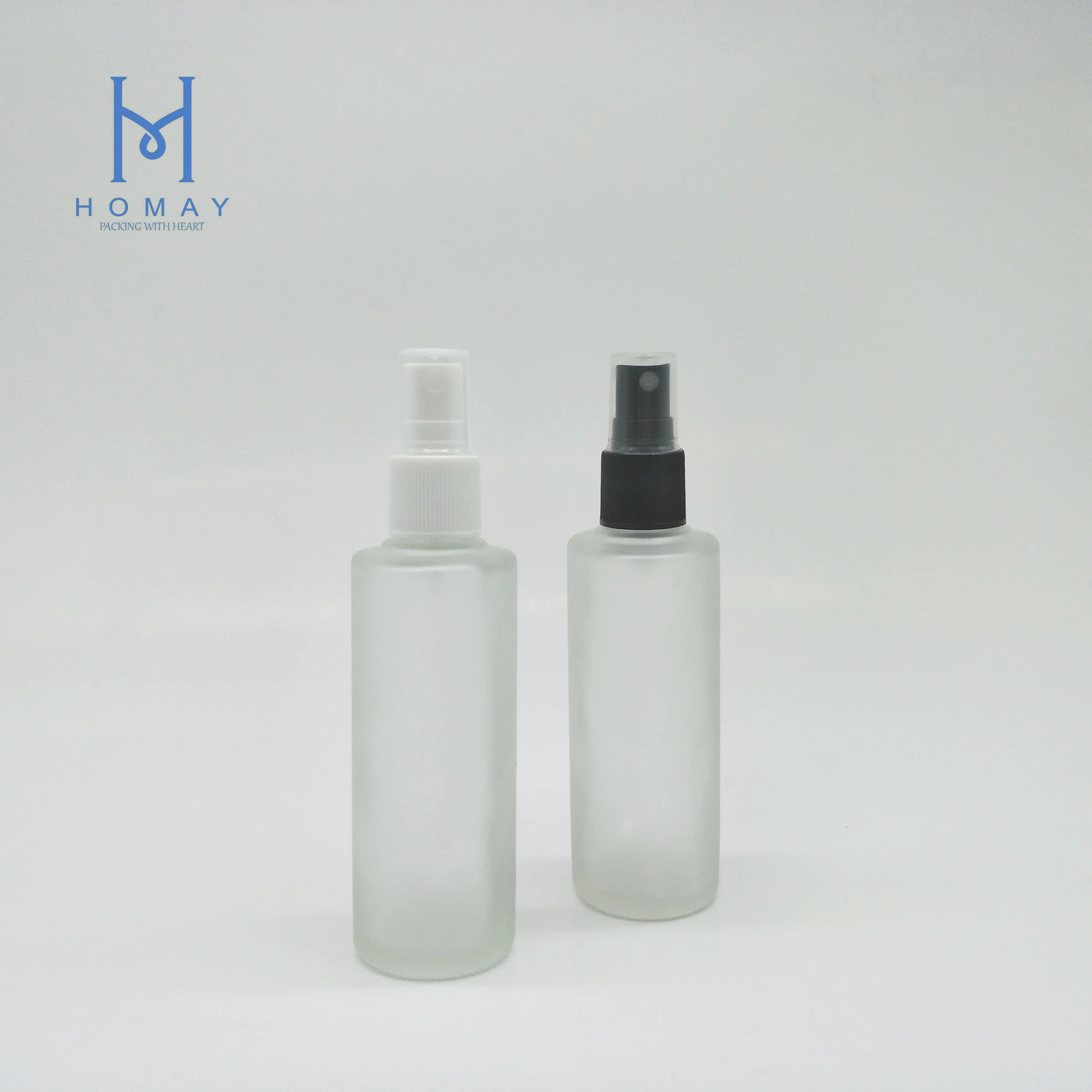 Imballaggio HOMAY miglior prezzo chiaro 85ml smerigliato bottiglie di vetro di profumo rotondo con pompa spray