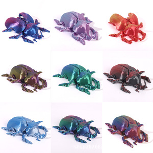 Vashine Figurine d'action imprimée en 3D, jouets pour enfants en forme de coléoptère, insecte flexible en PLA cristallin, collection créative pour enfants - Product Image 4