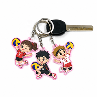 En stock, porte-clés en silicone souple 2D 3D, porte-clés en PVC, porte-clés en caoutchouc sport, porte-clés en vente