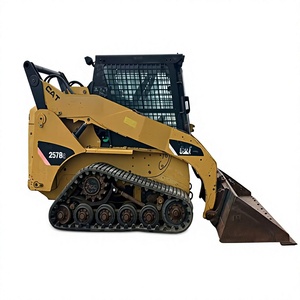 Chargeuse compacte sur chenilles CAT 257B jaune, équipement de construction d'occasion - Product Image 1