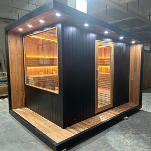 All-in-One Relaxation <strong>Sauna</strong> Room Red Cedar Outdoor Dry <strong>Sauna</strong> Infares <strong>Sauna</strong> with Shower - Product Image 4