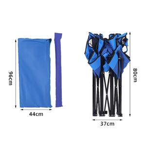 Silla de Playa Plegable Doble E-RIKE para 2 Personas, Silla de Playa Plegable Extra Grande con Toldo Grande - Product Image 3