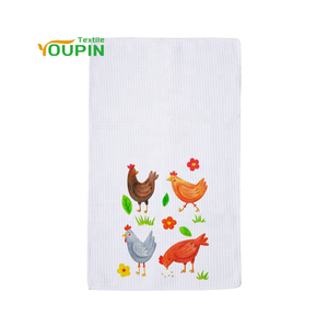 ผ้าเช็ดครัวลายวาฟเฟิล ขนาด 40x60 ซม. สำหรับพิมพ์ลายแบบซับลิเมชั่น พร้อมโลโก้ตามสั่ง - Product Image 3