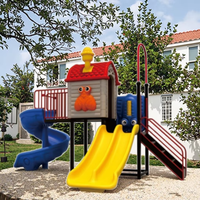 Équipement de terrain de jeu extérieur compétitif 76 toboggan en plastique pour parc d'attractions public parc sportif centre commercial jardin acier