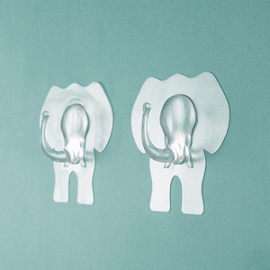 HeDou Elephant <b>Hooks</b> Transparent Waterproof Wall Mounted Adhesive <b>Hooks</b> For <b>Kitchen</b> Bathroom Novelty - Product Image 1