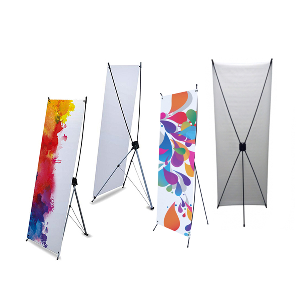 Outdoor Advertising Material Flex Tripod X Banner Stand 60x180 R X Frame Banner Stand Floor Standing Corrugated Plastic Board