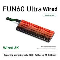Clavier de jeu magnétique FUN60 Ultra New TMR/HE avec interrupteurs magnétiques RT à plage complète de 0,01 mm pour clavier en aluminium