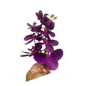 나비 난초 인공 꽃 리얼 터치 라텍스 나방 난초: 실물 같은 멋진 장식 디스플레이 예술 소장품