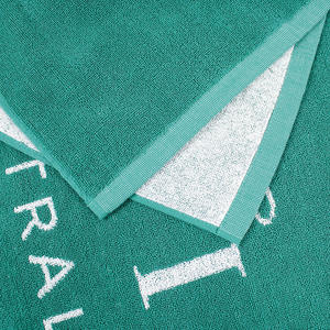 Asciugamani da spiaggia Jacquard personalizzati a basso MOQ 100% cotone di alta qualità con Logo personalizzato tessuto con motivo grafico grande bagno palestra nuoto - Product Image 5