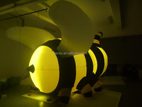 Mascotte lumineuse décorative, abeille gonflable, animal gonflable, miel, dessin animé pour décoration extérieure