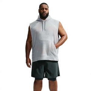 Haut à capuche sans manches pour homme en coton premium, débardeur athlétique pour fitness, entraînement et streetwear décontracté - Product Image 1
