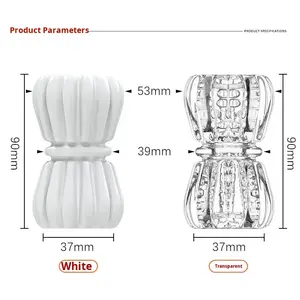 Мужской мастурбатор-чашка для имитации полового акта, из ТПЭ, многоразовый, портативный, для тренировки и массажа пениса, секс-игрушка - Product Image 4