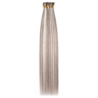 Extensions de cheveux naturels pré-collées en I-Tip pour salons, double épaisseur, cuticules intactes, sans nœuds, mèches Remy.