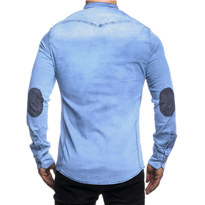 ¡Novedad de 2020! Camisa vaquera informal para <span class=keywords><strong>hombre</strong></span>, camisa de manga larga para <span class=keywords><strong>hombre</strong></span> - Product Image 4