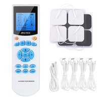 Unité TENS EMS Stimulateur musculaire à batterie rechargeable Mini masseur portable Unité TENS avec 8 coussinets réutilisables