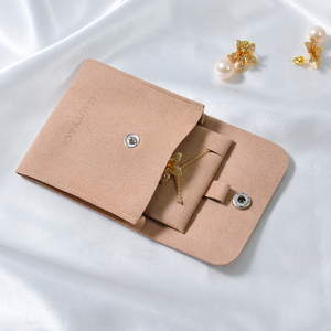 Pochette d'emballage de bijoux en microfibre de luxe en gros, pochettes à bijoux personnalisées imprimées avec logo sur mesure - Product Image 2