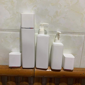 Hengjian 300ml 400ml 500ml nhựa trắng <span class=keywords><strong>HDPE</strong></span> chai vuông với bơm cho dầu gội đầu và Kem dưỡng da mỹ phẩm và tắm vòi hoa sen - Product Image 5