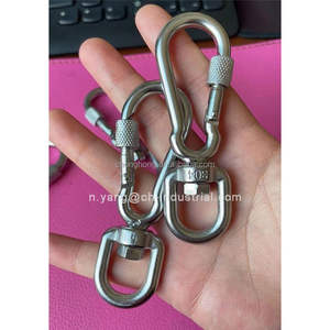 Vente chaude usine : Mousquetons à vis pivotants en acier inoxydable 304, verrouillables, pour l'escalade - Product Image 3