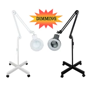 Facial Eyelash Extension Magnifying Lamp Beauty Salon Magnifying Glass With Light With Floor Stand Magnifying Lamp