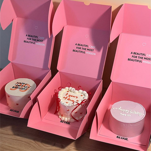 Caja de Embalaje Rosa de Nuevo Estilo, la Más Vendida, para Pasteles, Donuts, Sushi, Repostería, Caja de Embalaje Personalizada para Galletas y Brownies con Insertos - Product Image 3